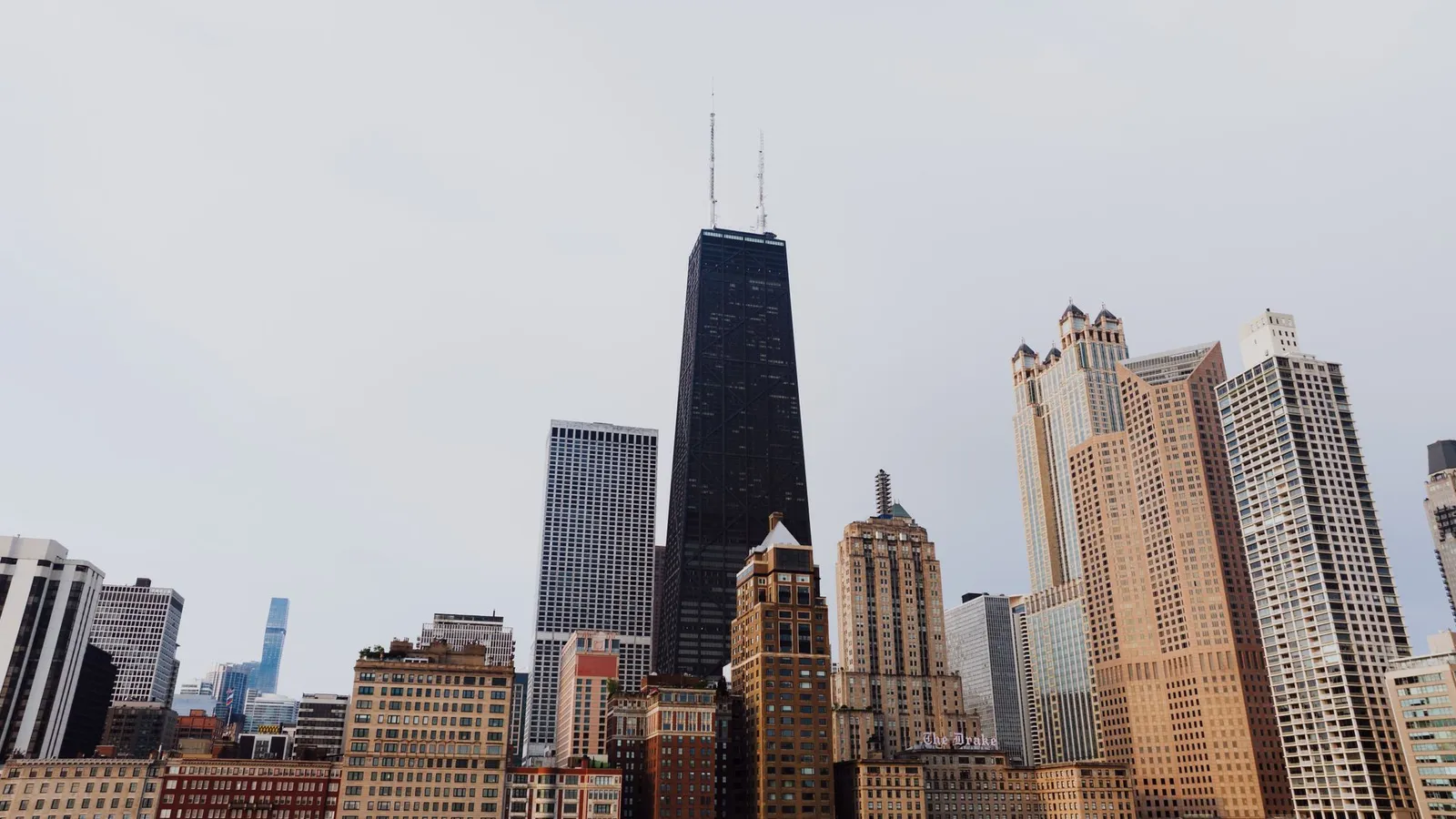 Chicago high-rise buildings against a clear sky