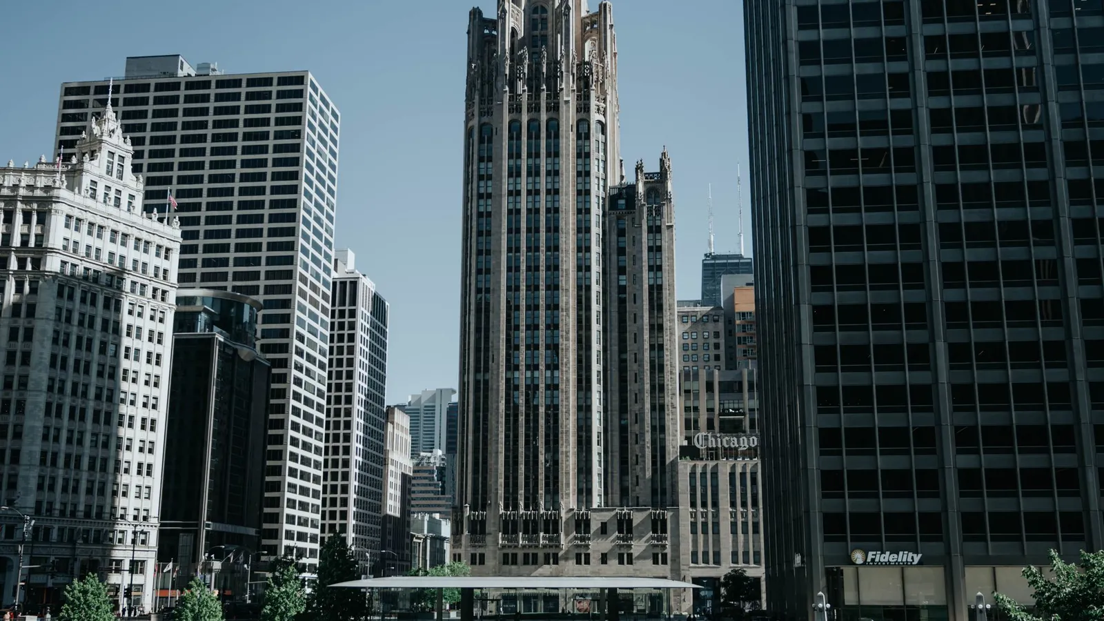 Buildings along the Chicago River